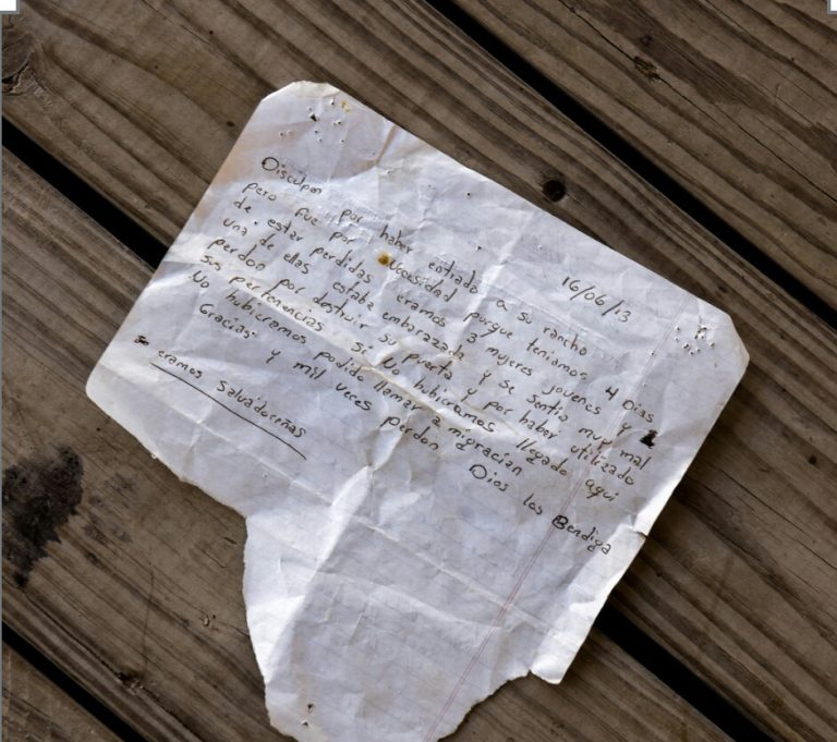 Reportero encuentra una carta en la frontera sur de Texas
