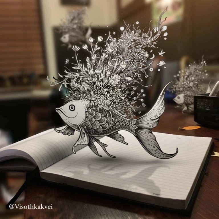 Visoth Kakvei y sus dibujos que cobran vida